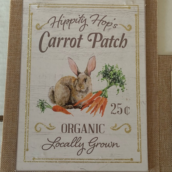 New 2 Cute bunny wall decorating signs 9 x 12" printed on MDF Baby child's room - Picture 3 of 6